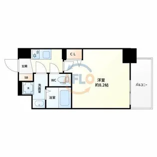 ディームス江坂【8階】の間取り