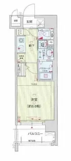 クリスタルブライト谷町【11階】の間取り