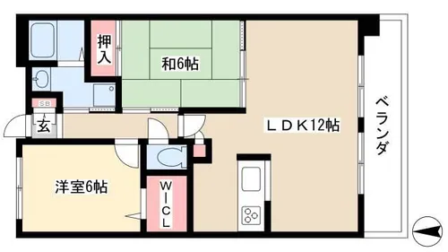 ガーデンイースト荒子【4階】の間取り