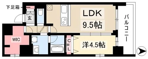 プレサンス錦ラウム【0305号室】の間取り