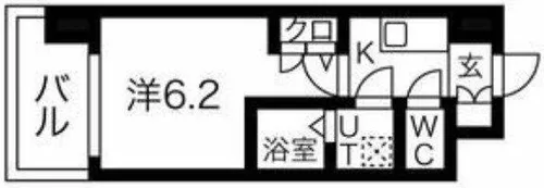 エスリードレジデンス大阪難波【6階】の間取り