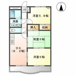 サンタプレイス岡崎【3階】の間取り