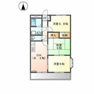 グランディール羽根【2階】の間取り