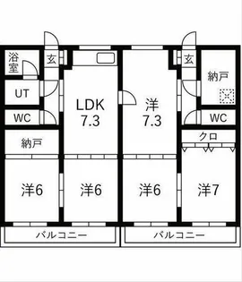 パークメゾン森本【2階】の間取り