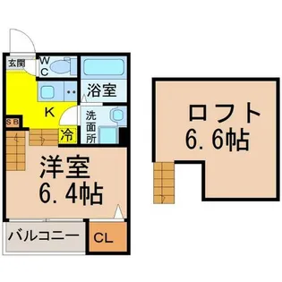 ソレイユ 中村日赤【101号室】の間取り