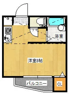 ヴィレッジ千【102号室】の間取り