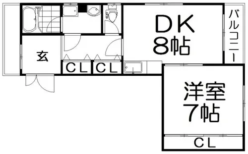 イーストン楠葉【5階】の間取り