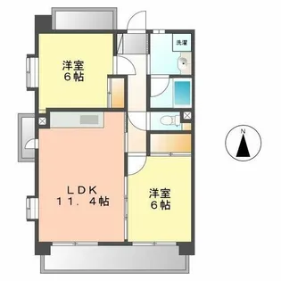 愛知県名古屋市西区歌里町【マンション】の間取り