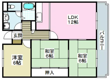 エスポワール茨木【3階】の間取り