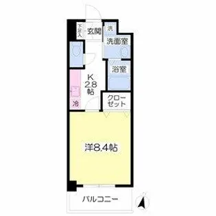 ビスメゾン高羽【107号室】の間取り