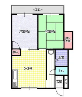 シャトラン香里園【106号室】の間取り
