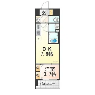 ベラジオレガシー葛野大路八条【7階】の間取り
