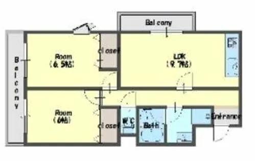 ルディシアコート【6階】の間取り