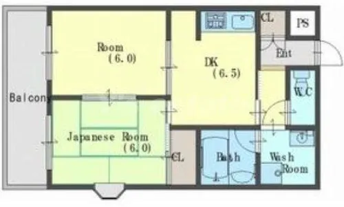 メゾンド中新開【2階】の間取り