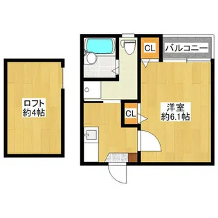 ベネフィスタウン箱崎東Ⅵ【202号室】の間取り