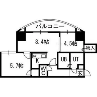 北海道札幌市中央区宮の森三条3丁目【マンション】の間取り