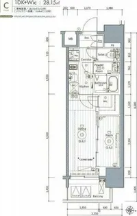 エステムコート名古屋新栄Ⅵ アートテラス【6階】の間取り
