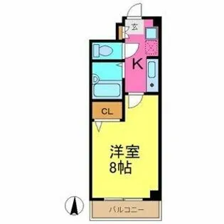 エランドールH【107号室】の間取り