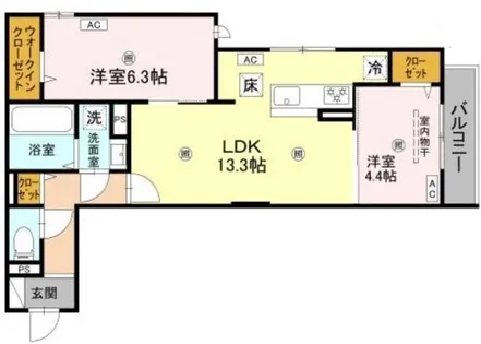 メゾンドセリジエ【1階】の間取り