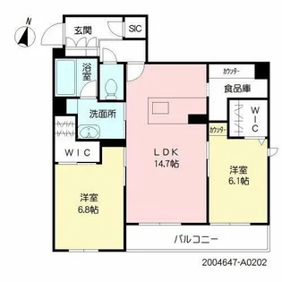 シャーメゾンステージ泉台【2階】の間取り