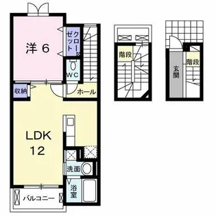 アンブラッセ Ⅱ【3階】の間取り
