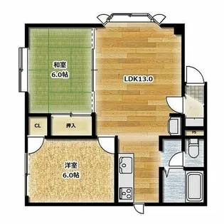 イー・エフ西宮の沢【3階】の間取り