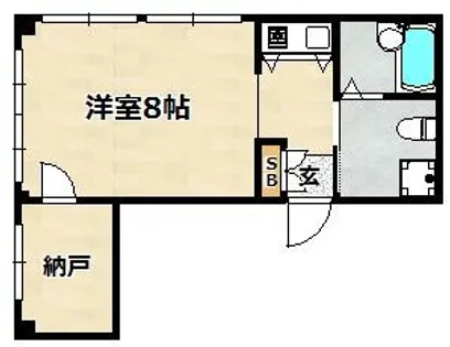 ハイメゾン湊川【201号室】の間取り