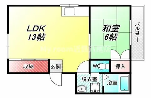 ユーアイコーポ【1階】の間取り