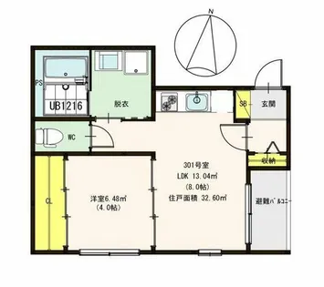 ハーモニーテラス千林【3階】の間取り