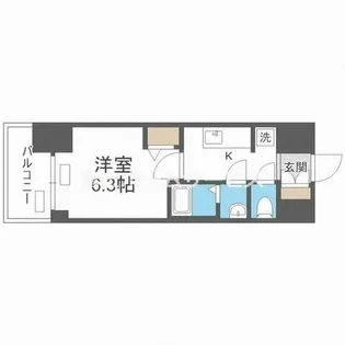 プレサンス谷町九丁目ディセオ【9階】の間取り