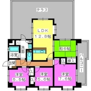 福岡県福岡市東区塩浜1丁目【マンション】の間取り