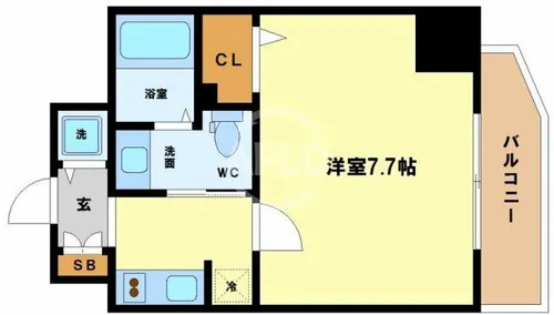 スワンズ江戸堀ウエストパーク【5階】の間取り