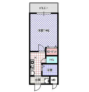 Mプラザ香里壱番館【8階】の間取り