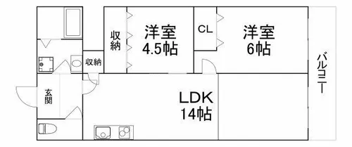 グレース青木【5階】の間取り