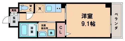 プリメイラヴェラ【3階】の間取り