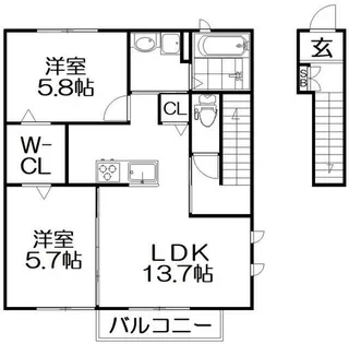 maison(メゾン)F B棟【2階】の間取り