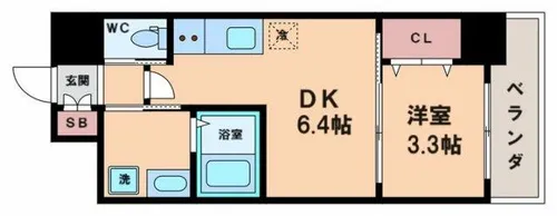 クローバー・プレミア長居公園東【2階】の間取り