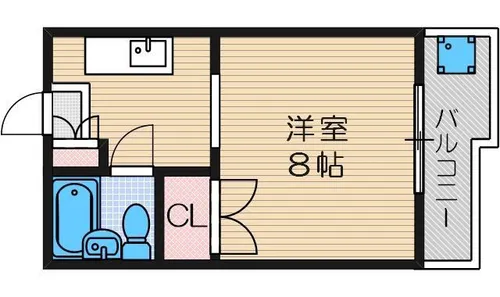 コーポヨシオカ【1階】の間取り