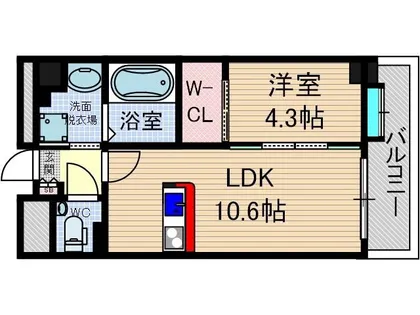 ヴェルドゥール南茨木【8階】の間取り