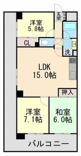 フォーラム六甲【8階】の間取り