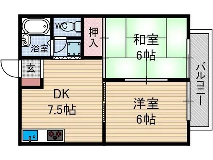 ハイツ天野【202号室】の間取り