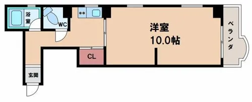 パークサイド長居【4階】の間取り