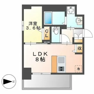 メイクスデザイン鶴舞【15階】の間取り