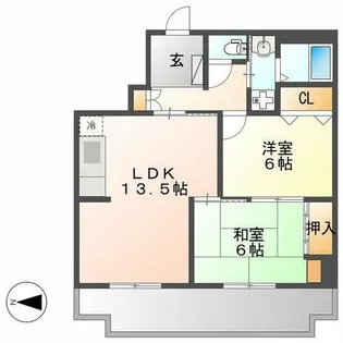 ヤマコ第2ビル【703号室】の間取り