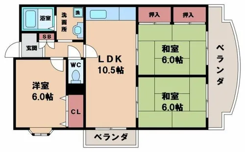 アネックス津和弐番館【4階】の間取り