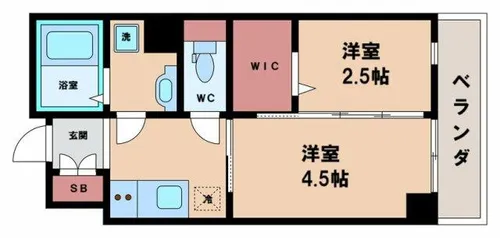 NU長居公園【3階】の間取り