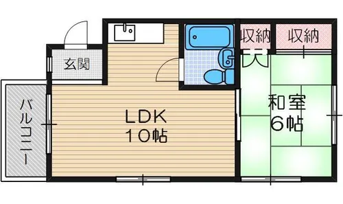隆起ハイツ【1階】の間取り