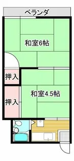 スプリングコーポ【102号室】の間取り