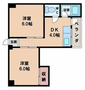 グランビルド長居【4階】の間取り