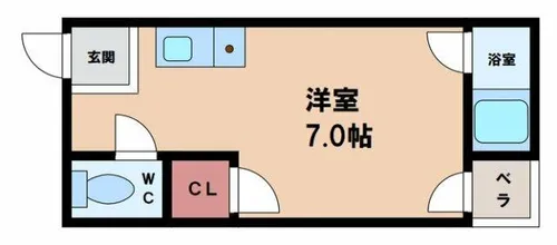 グランビルド長居【1階】の間取り